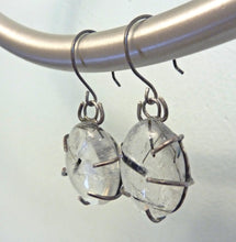 Load image into Gallery viewer, Tourmalated Quartz Earrings, OOAK
