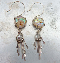 Load image into Gallery viewer, Mermaid Earrings, Abalone Doublet Fringe
