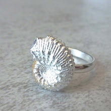 Load image into Gallery viewer, Ammonite Ring, Bronze or Sterling Silver
