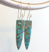 Load image into Gallery viewer, Turquoise Spear Earrings
