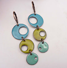 Load image into Gallery viewer, Mod Circle Enamel Earrings

