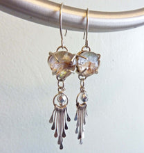 Load image into Gallery viewer, Mermaid Earrings, Abalone Doublet Fringe
