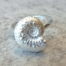 Load image into Gallery viewer, Ammonite Ring, Bronze or Sterling Silver
