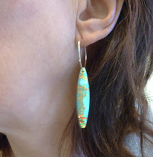 Load image into Gallery viewer, Sea Sediment Jasper Hoop Earrings

