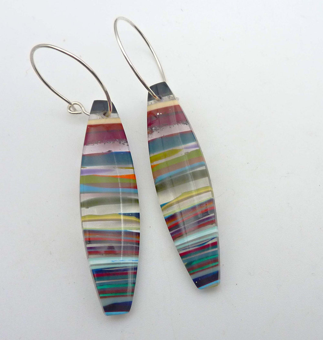 Surfite Striped Hoop Earrings
