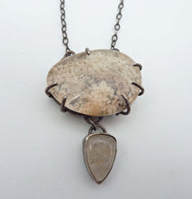Load image into Gallery viewer, Underwater Moonlight Necklace, Lodolite and Rutilated Quartz
