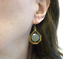 Load image into Gallery viewer, Labradorite Septa Earrings
