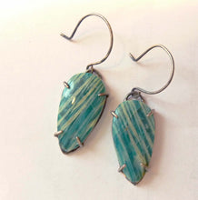 Load image into Gallery viewer, Amazonite Striped Earrings
