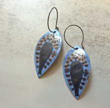 Load image into Gallery viewer, Sea Anemone Enamel Hoop Earrings
