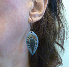 Load image into Gallery viewer, Sea Anemone Enamel Hoop Earrings

