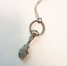 Load image into Gallery viewer, Raven Twig Pendant with Rutilated Quartz Teardrop
