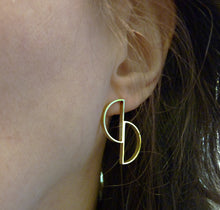 Load image into Gallery viewer, Two Moon Earrings
