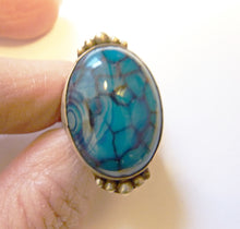 Load image into Gallery viewer, Dragon&#39;s Vein Agate Ring, Size 7.5
