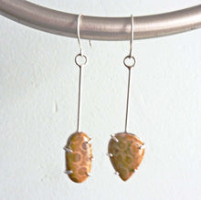 Load image into Gallery viewer, Fossil Coral Swing Earrings
