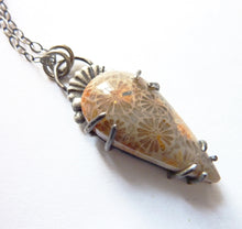 Load image into Gallery viewer, Fossil Coral Fan Necklace
