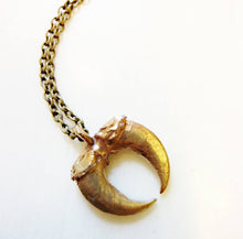 Load image into Gallery viewer, Double Coyote Claw Pendant Necklace, Bronze or Sterling Silver
