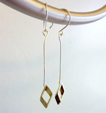 Load image into Gallery viewer, Golden Rhombus Dangle Earrings
