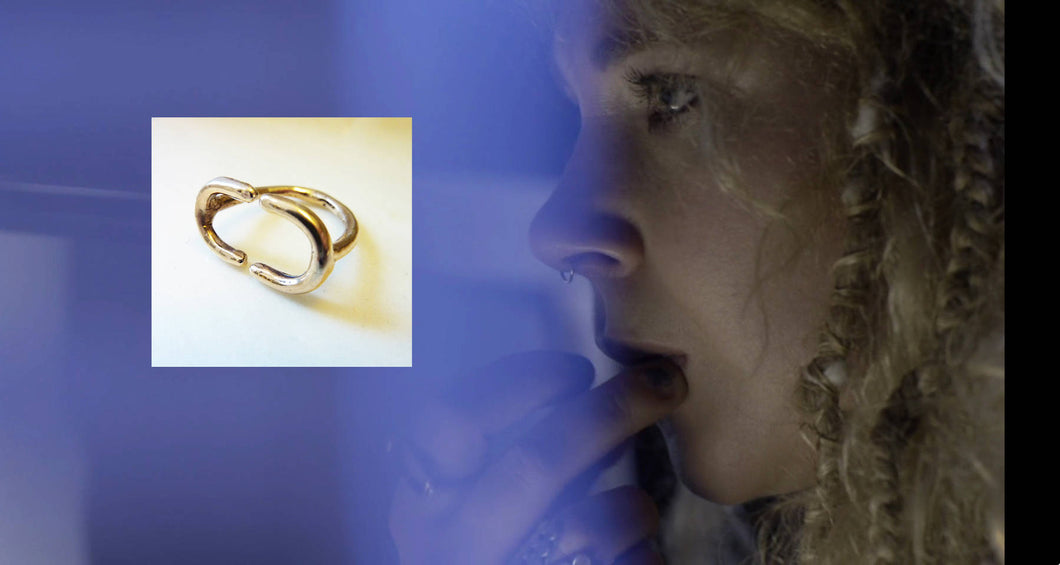 Double Arch Ring, Worn by Juno Temple, Bronze or Sterling Silver