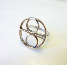 Load image into Gallery viewer, Double Eclipse Ring, Geometric Mod Ring
