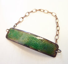 Load image into Gallery viewer, Snakeskin Copper Enamel Bracelet
