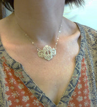 Load image into Gallery viewer, Little Lace Pendant, Sterling Silver or Bronze
