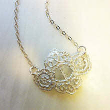 Load image into Gallery viewer, Little Lace Pendant, Sterling Silver or Bronze
