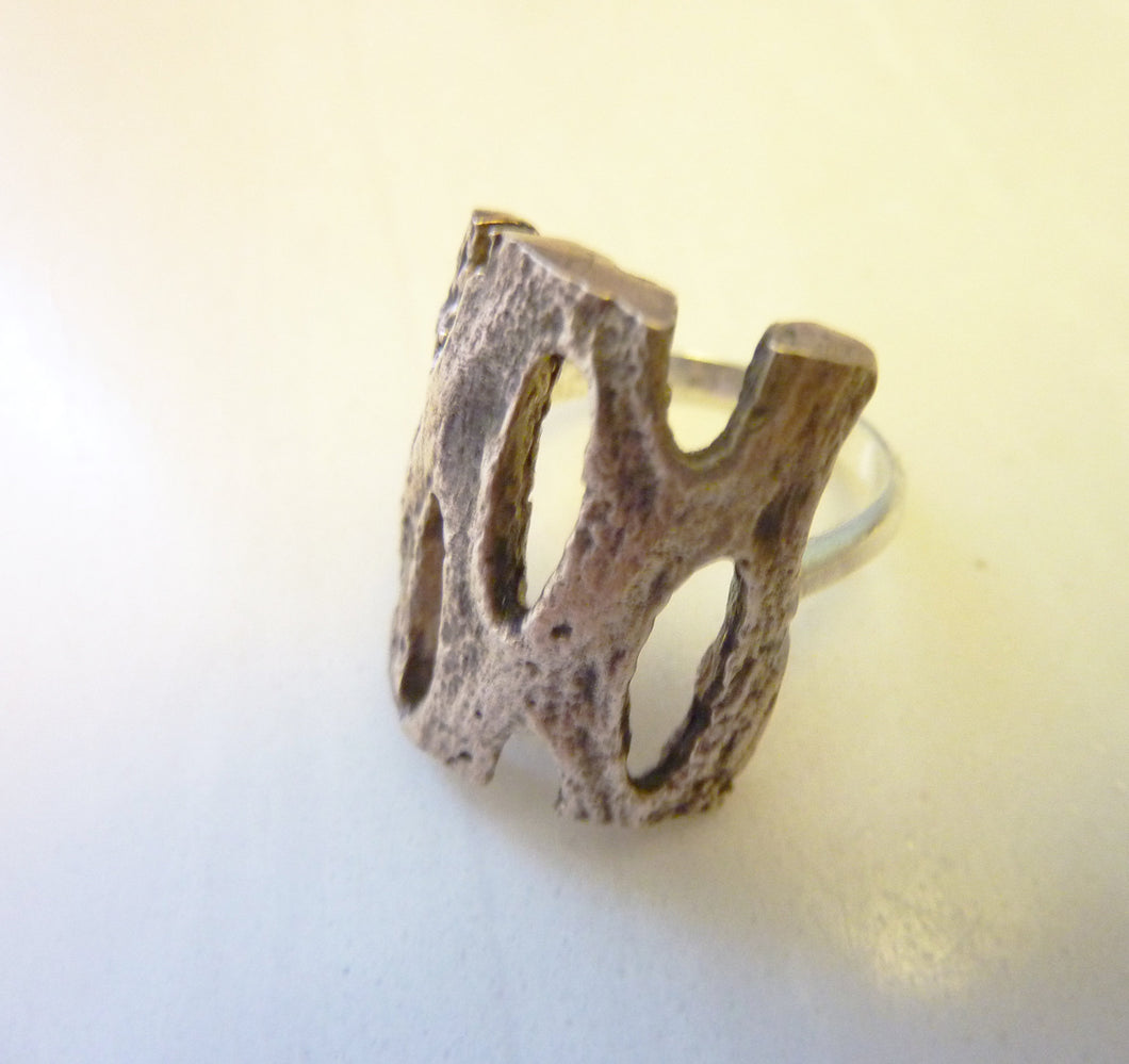 Gio Ring, Bronze or Sterling Silver