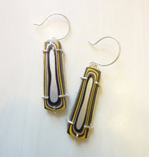 Load image into Gallery viewer, Nissan Fordite Earrings, Detroit Agate, Motor City
