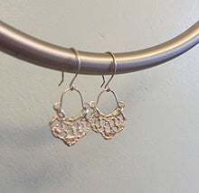 Load image into Gallery viewer, Moroccan Lace Dangle Earrings, Sterling Silver or Bronze
