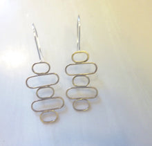 Load image into Gallery viewer, Stacked Ovals Earrings, Modern Geometry
