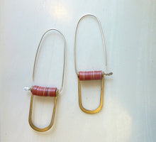 Load image into Gallery viewer, Little Records Horseshoe Earrings
