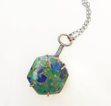 Load image into Gallery viewer, Hexagon Azurite Malachite Necklace
