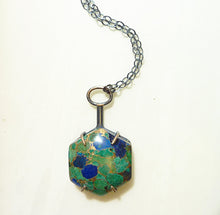 Load image into Gallery viewer, Hexagon Azurite Malachite Necklace
