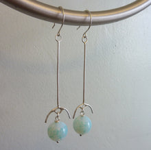 Load image into Gallery viewer, Cloud Orb Earrings, 1950s Rare Vintage Japanese Glass Beads
