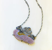 Load image into Gallery viewer, Double Lace Agate Pendant, OOAK
