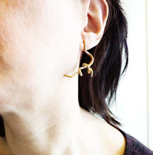 Load image into Gallery viewer, Grapevine Post Earrings, Bronze or Sterling Silver
