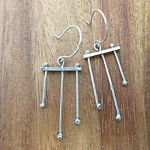 Load image into Gallery viewer, Trident Earrings, Sterling Silver
