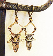 Load image into Gallery viewer, Nomad Earrings, Bronze or Sterling Silver Tuareg-Style Earrings
