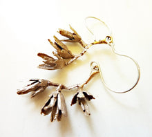 Load image into Gallery viewer, Wildflower Branch Earrings, Bronze or Sterling Silver
