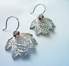 Load image into Gallery viewer, Lace Leaf Earrings, Sterling Silver
