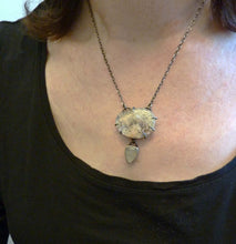 Load image into Gallery viewer, Underwater Moonlight Necklace, Lodolite and Rutilated Quartz
