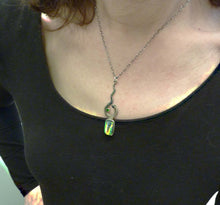 Load image into Gallery viewer, Aurora Opal and Chrome Diopside Snake Necklace
