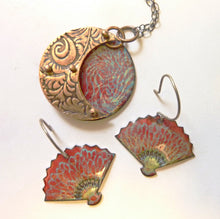 Load image into Gallery viewer, Sun Moon Paisley Enamel Necklace
