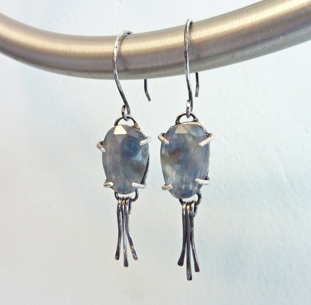 sapphire fringe earrings