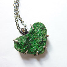 Load image into Gallery viewer, Uvarovite Heart Pendant, Green Garnet Gemstone, OOAK

